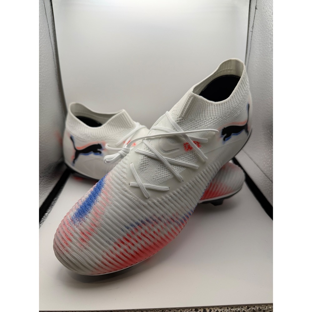 Puma Future Z 4.4 FG AG Soccer Cleats White Red Blue 108593-01 Mens 10